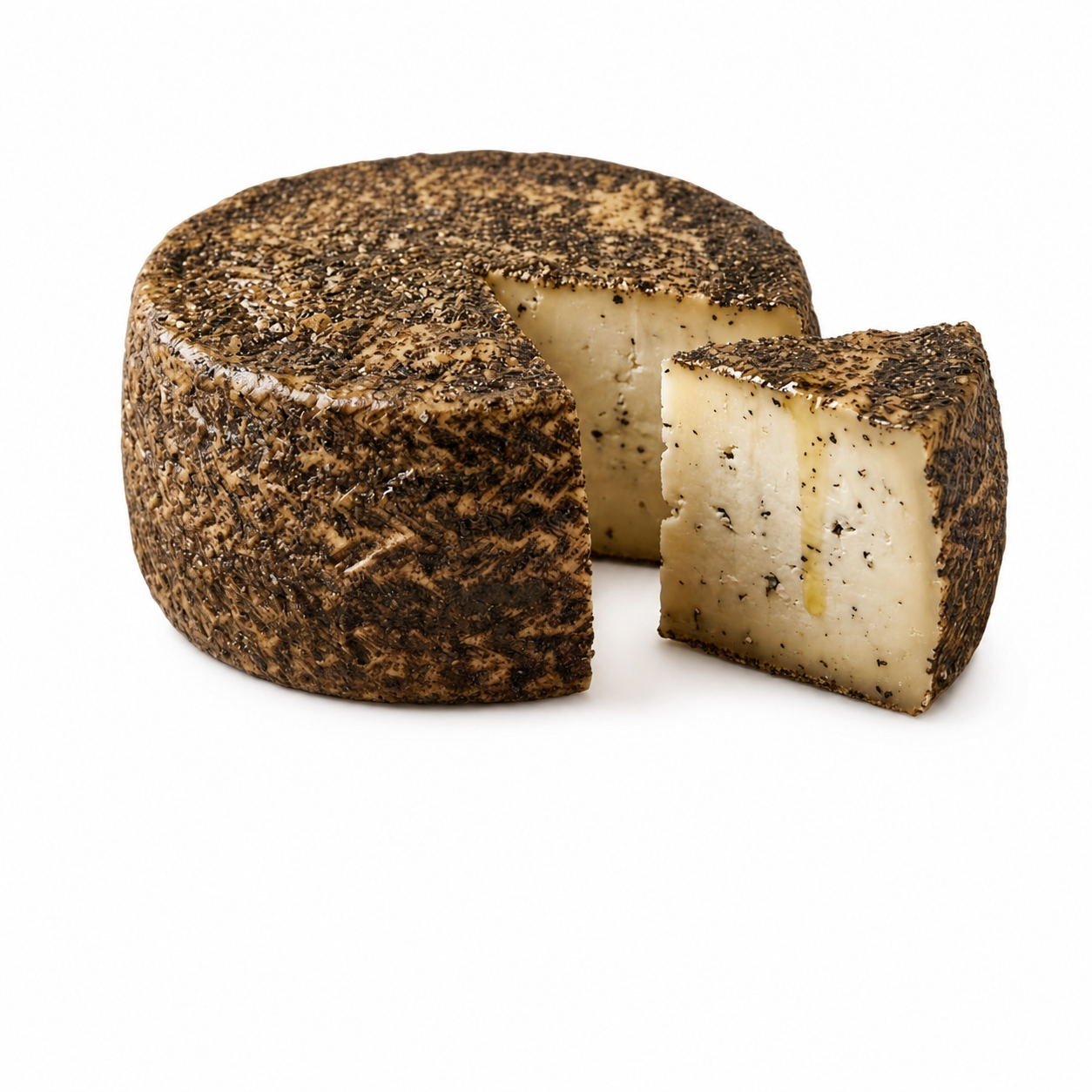 Queso semicurado de cabra a la pimienta negra