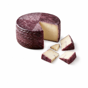 Queso semicurado de cabra al vino tinto